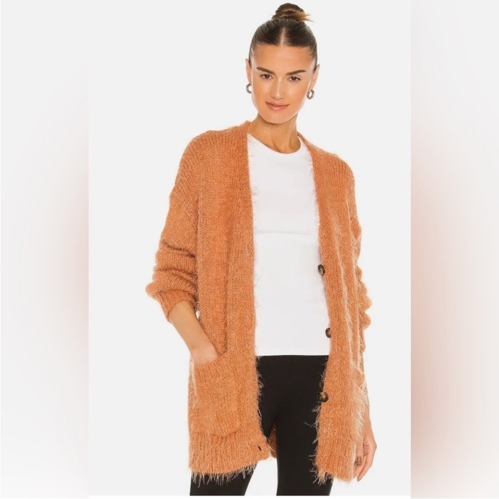 Free People Nevermind Cardigan Sweater Button Up Cider Burnt Orange Size XS - Picture 5 of 17